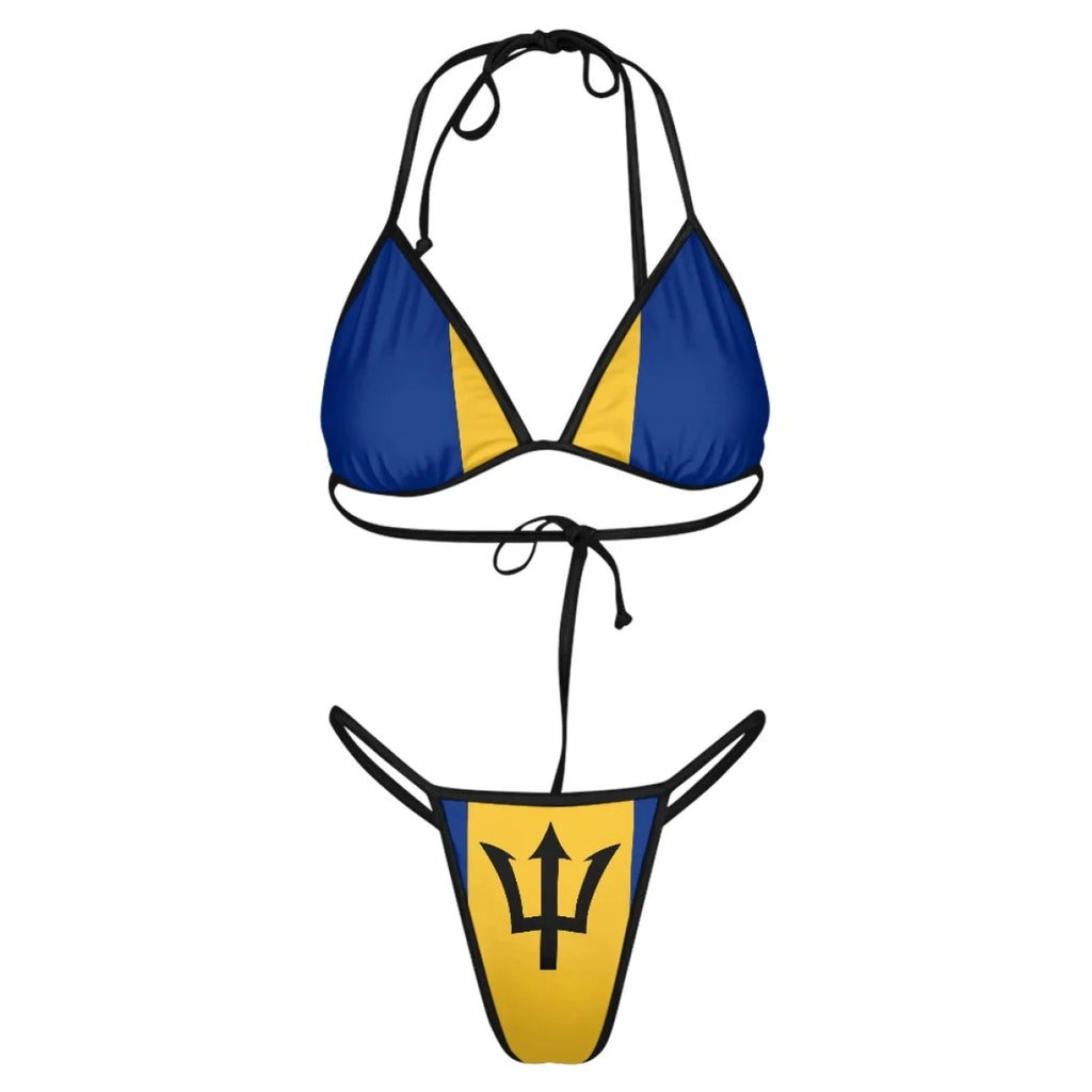 Island Flag Halter Bikini Set | Caribbean Swimwear