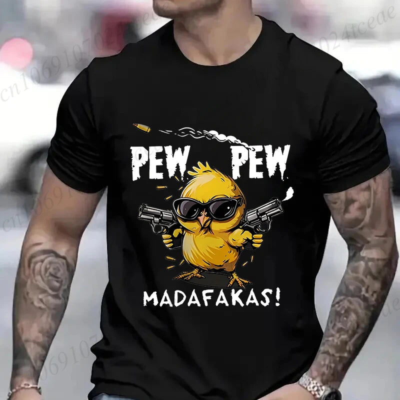 Pew Pew Madafakas Men's Graphic Tee – Funny Oversized Streetwear