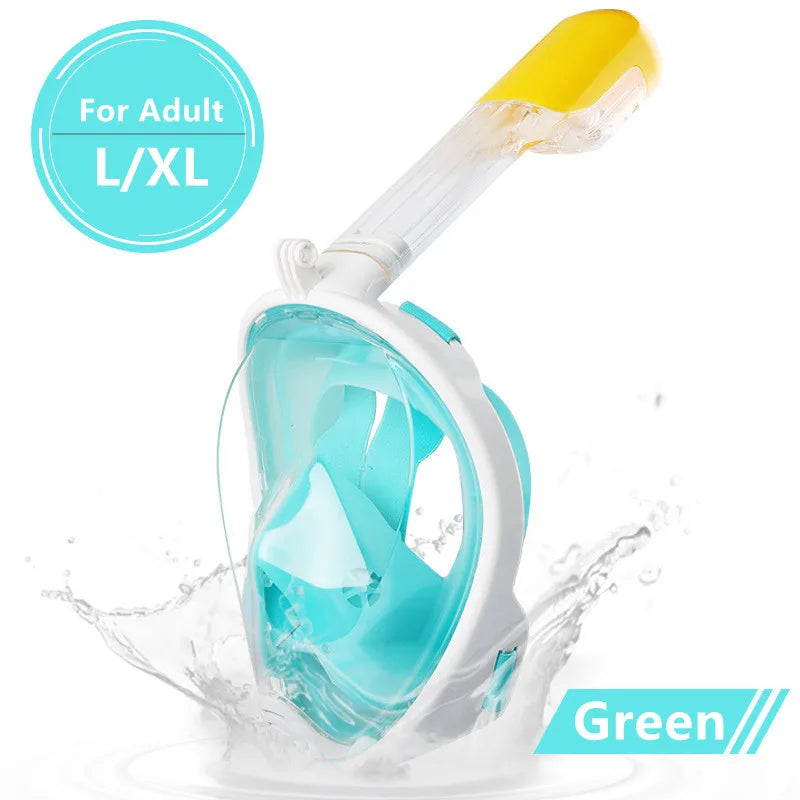 Full Face Snorkel Diving Mask – Anti-Fog Underwater Scuba Mask for Adults & Kids