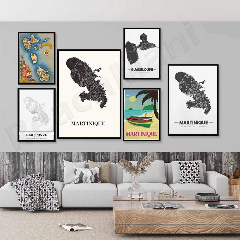 Guadeloupe & Martinique Map Print