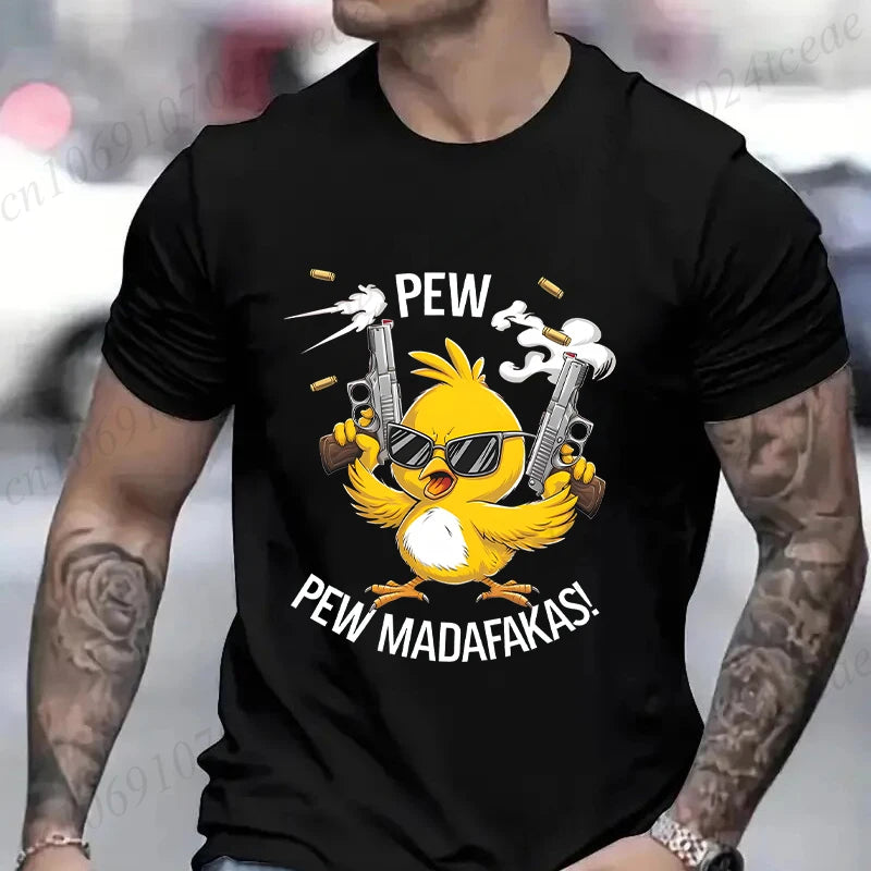 Pew Pew Madafakas Men's Graphic Tee – Funny Oversized Streetwear