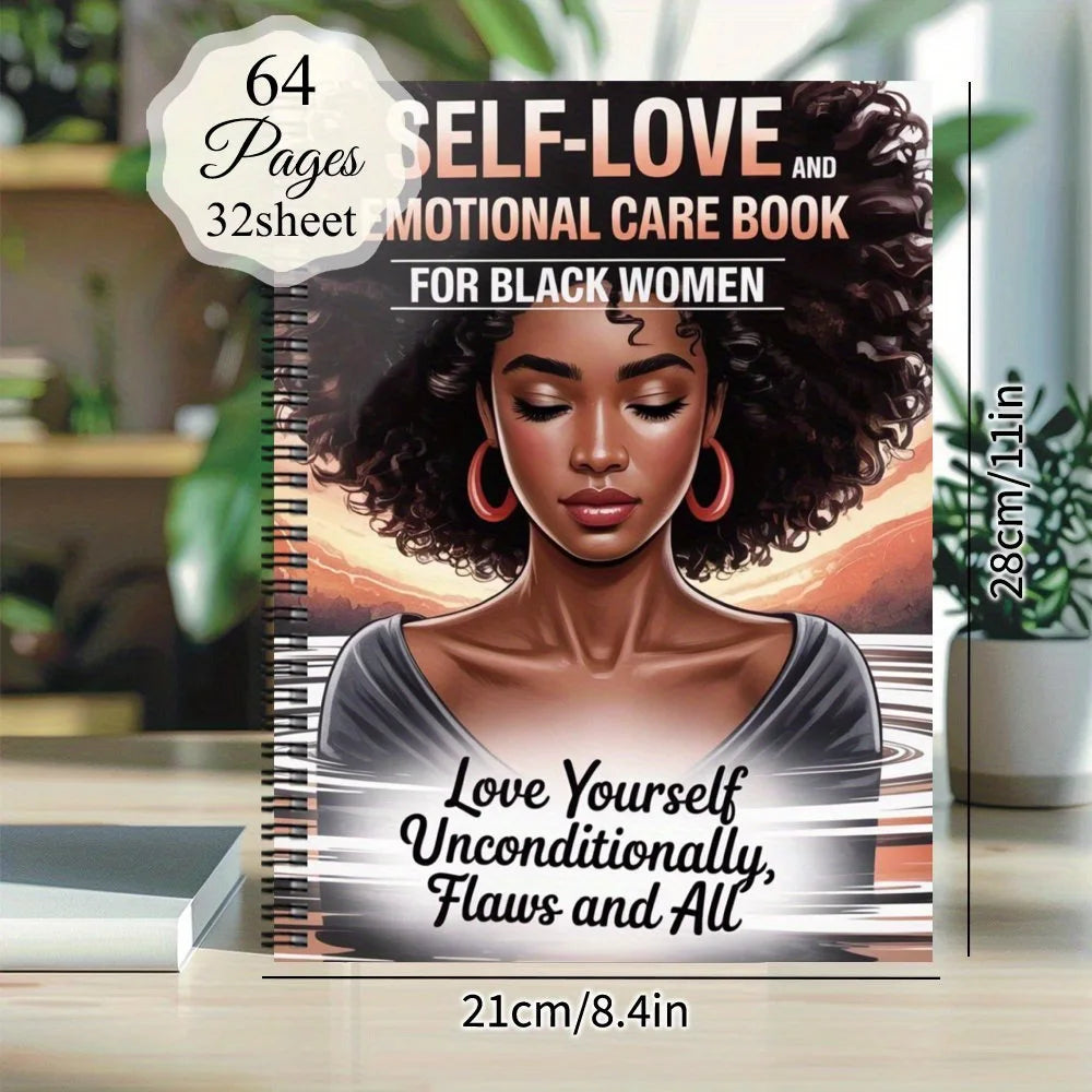 Female Focused Self Love Spiral Notebook Wellness Planner for Mindful Goal Tracking and Personal Empowerment Journey