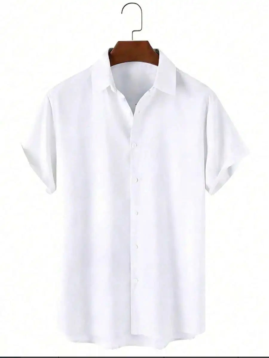 Tropical Print Casual Short Sleeve Button Up Hawaiian Shirt For Men