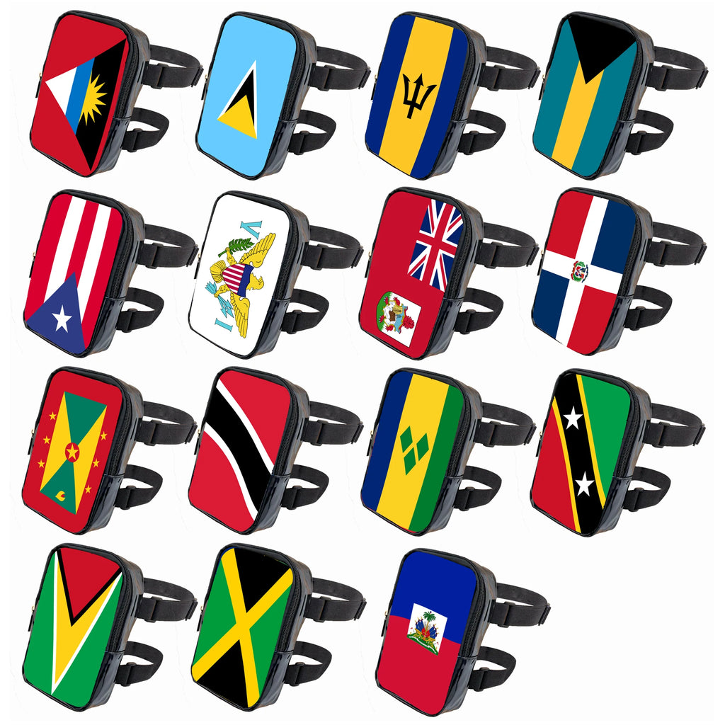 2025 Carnival Leg Bag With Countries Flags Thigh Bag for Women Adjustables Straps PU Waist Pouch Leg Bag for Carnival