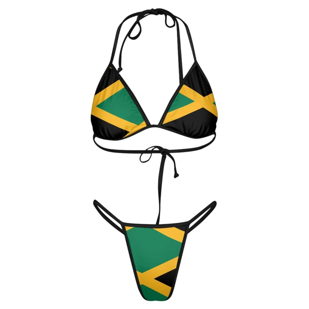 Halter Bikini Set Swimsuit Bathing Suits Custom Trinidad Grenada Dominica St Lucia Jamaica Barbados St Vincent Flag Swimwear