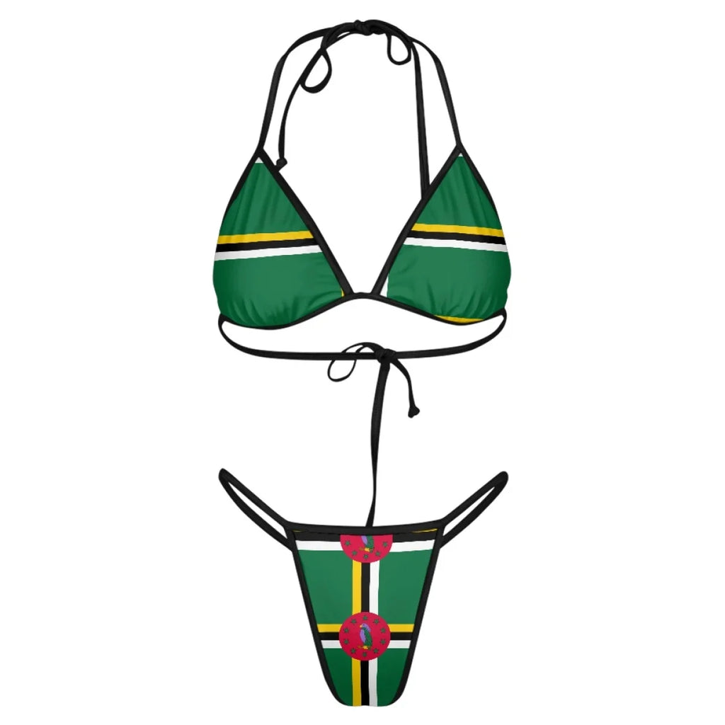 Island Flag Halter Bikini Set | Caribbean Swimwear