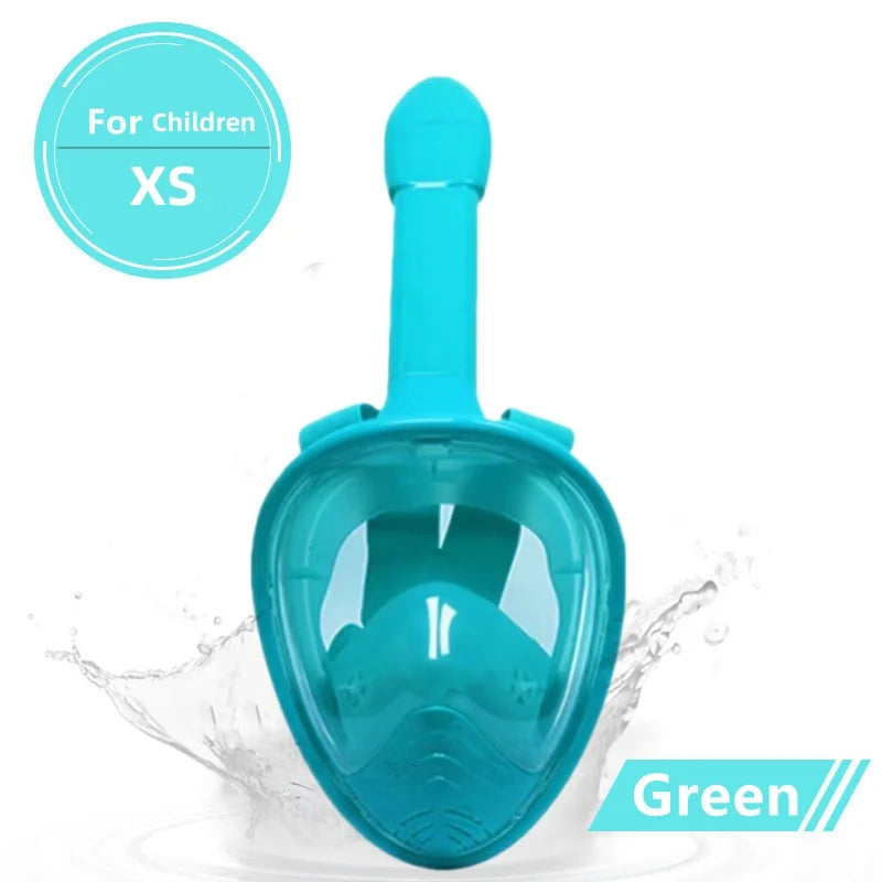 Full Face Snorkel Diving Mask – Anti-Fog Underwater Scuba Mask for Adults & Kids