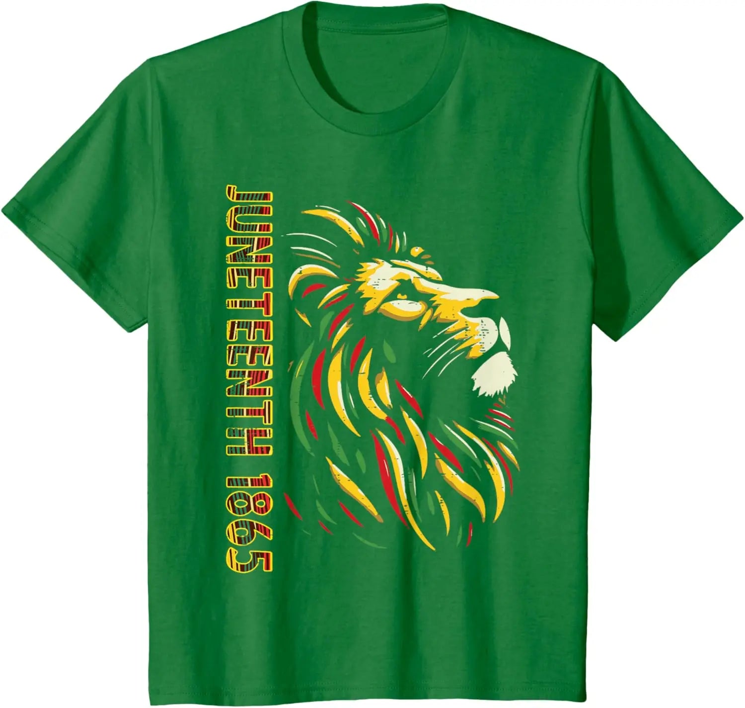 "Juneteenth 1865 African Lion" Freedom Celebration Graphic Tee Men Women Vintage June 19th T-shirts Gifts