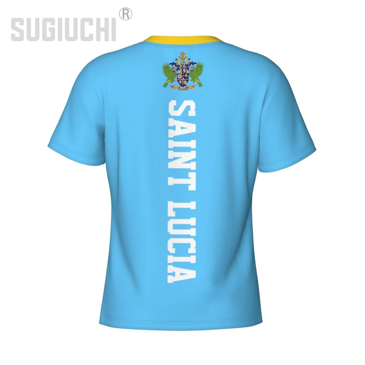 Tight Sports T-shirt Saint Lucia Flag 3D For Men Women Tees jersey Clothes Soccer Football Fans Gift Patriotic T shirt