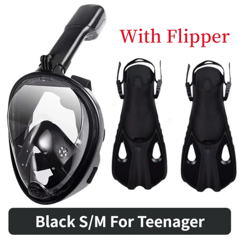 Full Face Snorkel Diving Mask – Anti-Fog Underwater Scuba Mask for Adults & Kids