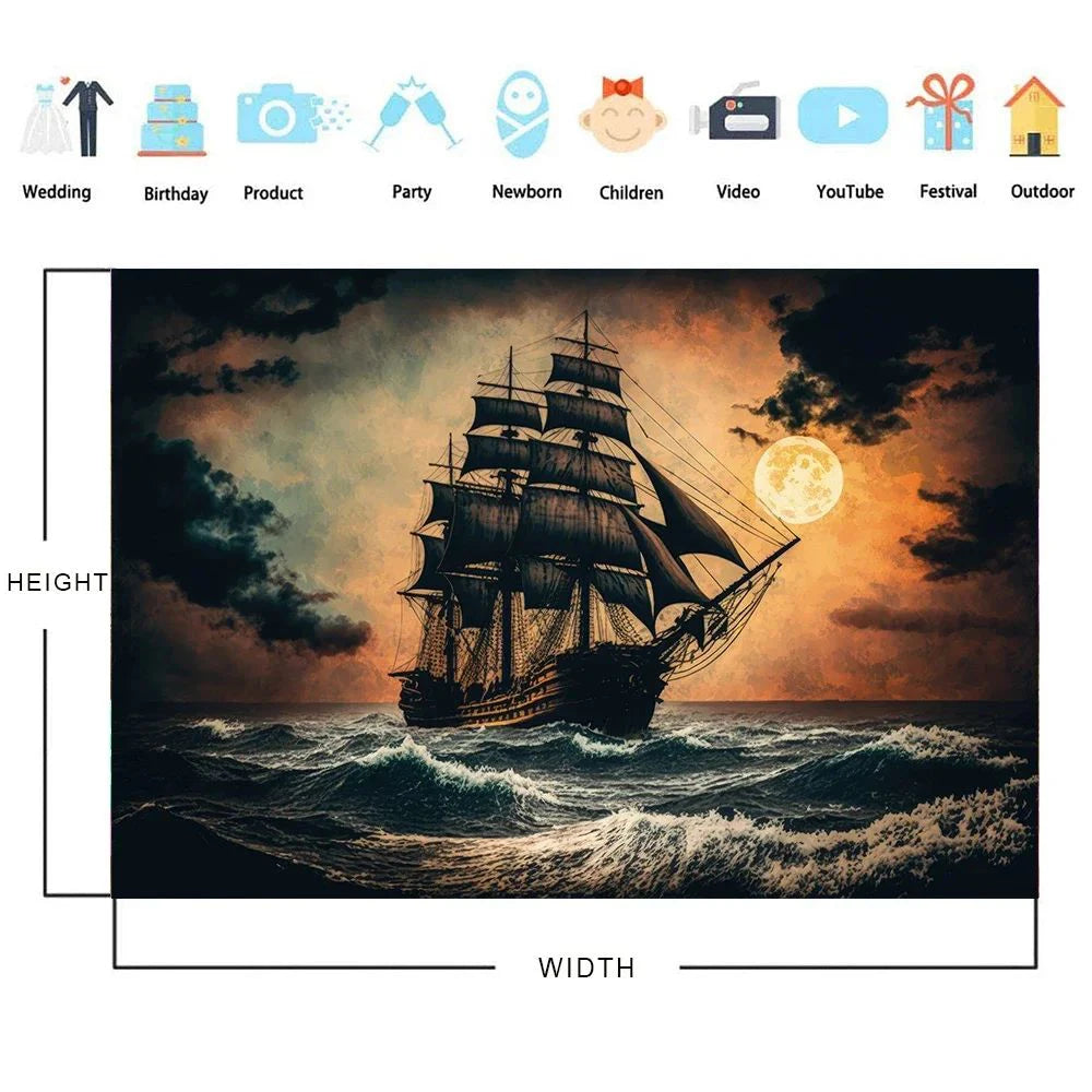 Island Treasure Map Party Backdrop