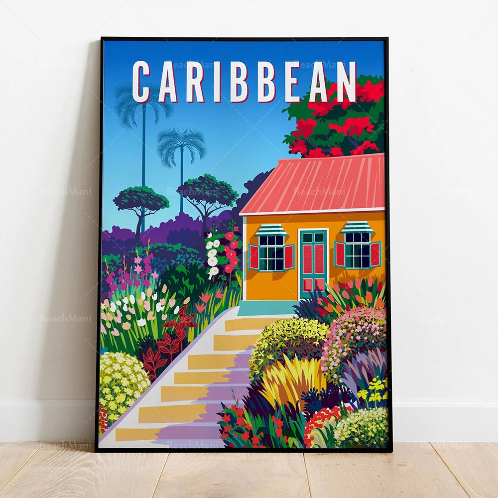 Caribbean Islands Travel Poster