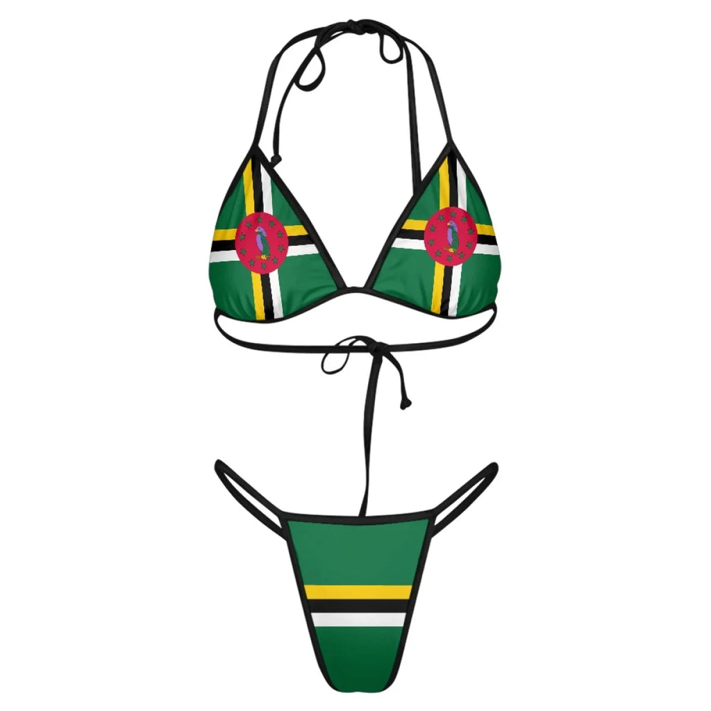 Island Flag Halter Bikini Set | Caribbean Swimwear