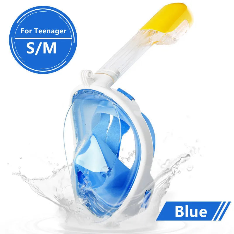 Full Face Snorkel Diving Mask – Anti-Fog Underwater Scuba Mask for Adults & Kids