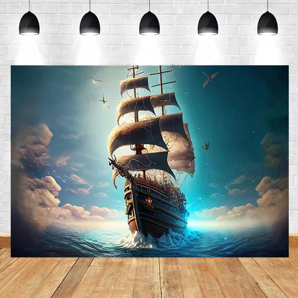 Island Treasure Map Party Backdrop