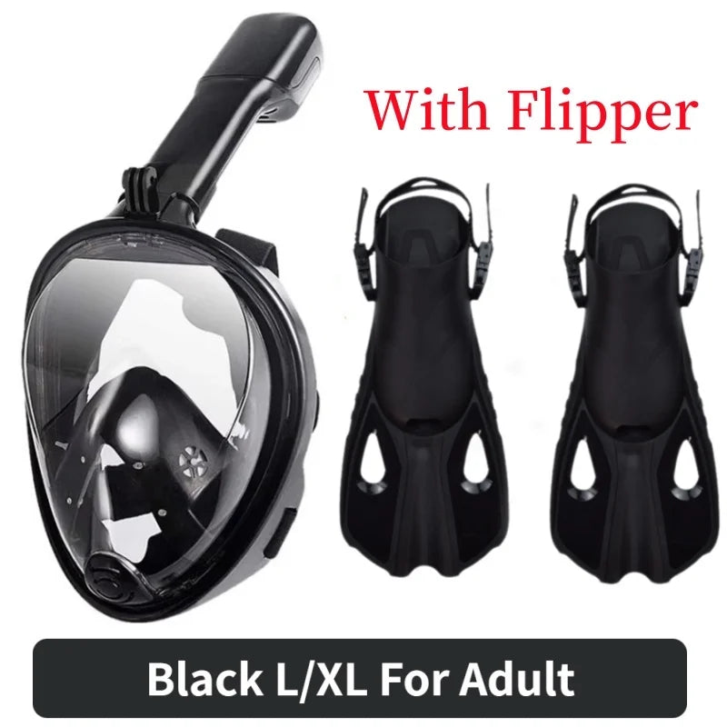 Full Face Snorkel Diving Mask – Anti-Fog Underwater Scuba Mask for Adults & Kids
