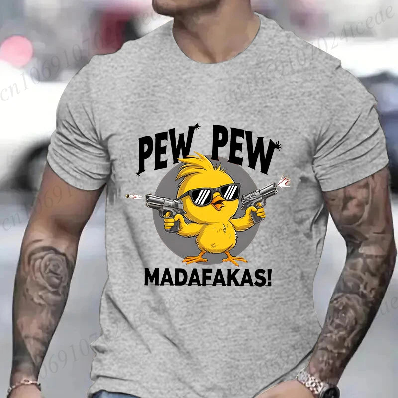Pew Pew Madafakas Men's Graphic Tee – Funny Oversized Streetwear