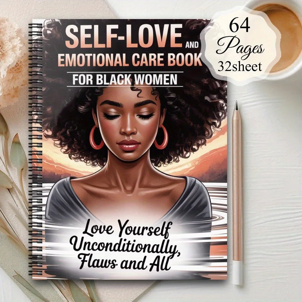 Female Focused Self Love Spiral Notebook Wellness Planner for Mindful Goal Tracking and Personal Empowerment Journey