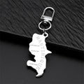 Fashion French Martinique Island Map City Keyring Stainless Steel Men Women Maps Jewelry Gift
